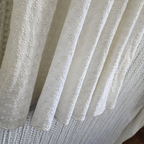 Francesca's Jun & Ivy White Textured Qwinn Eyelet Mini Dress Women's Size Medium - Picture 8 of 16